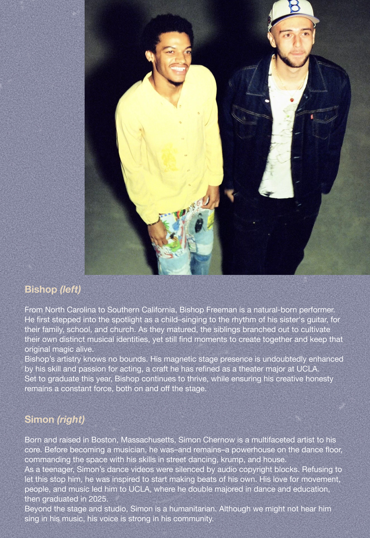 Motion Blu mobile zine page 2.